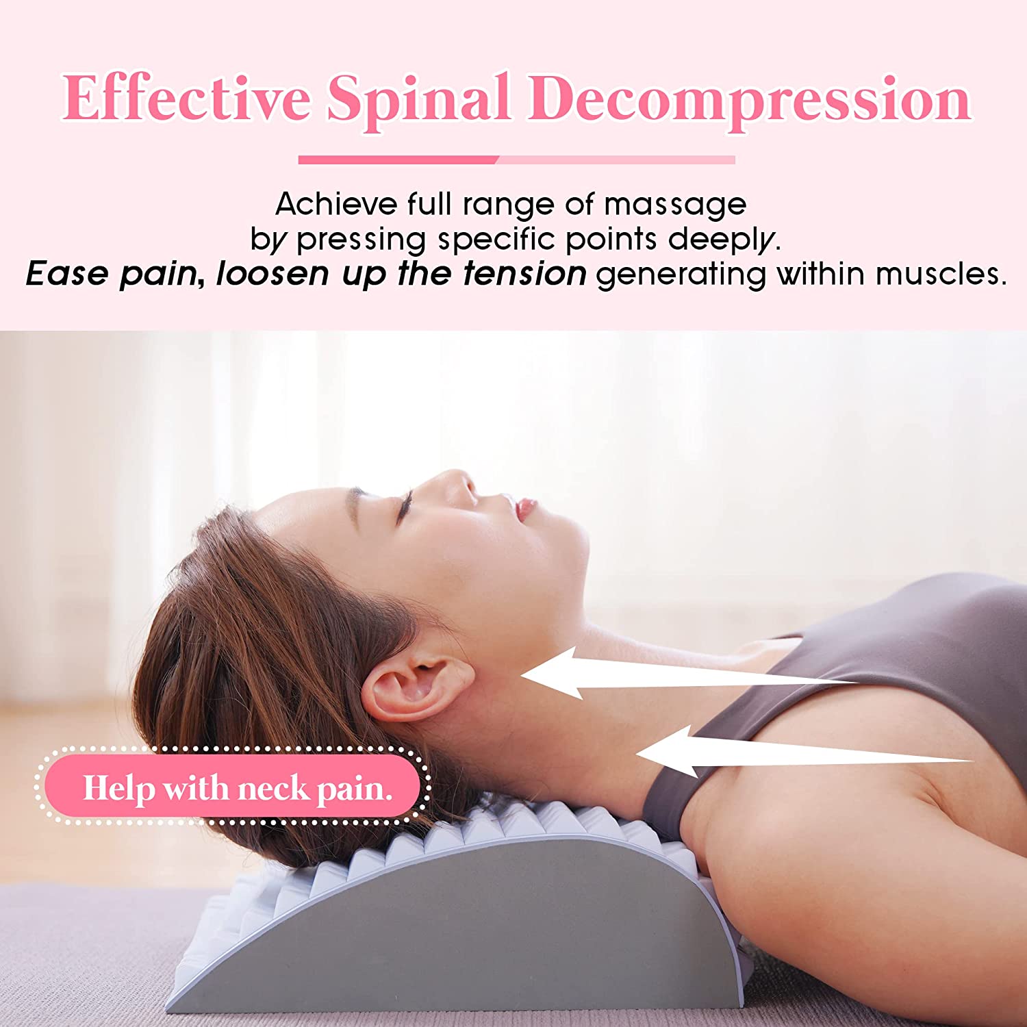 Posture Corrector Back - 腰痛緩和治療ストレッチャーバックストレッチャー枕慢性腰椎サポート椎間板ヘルニア姿勢矯正枕