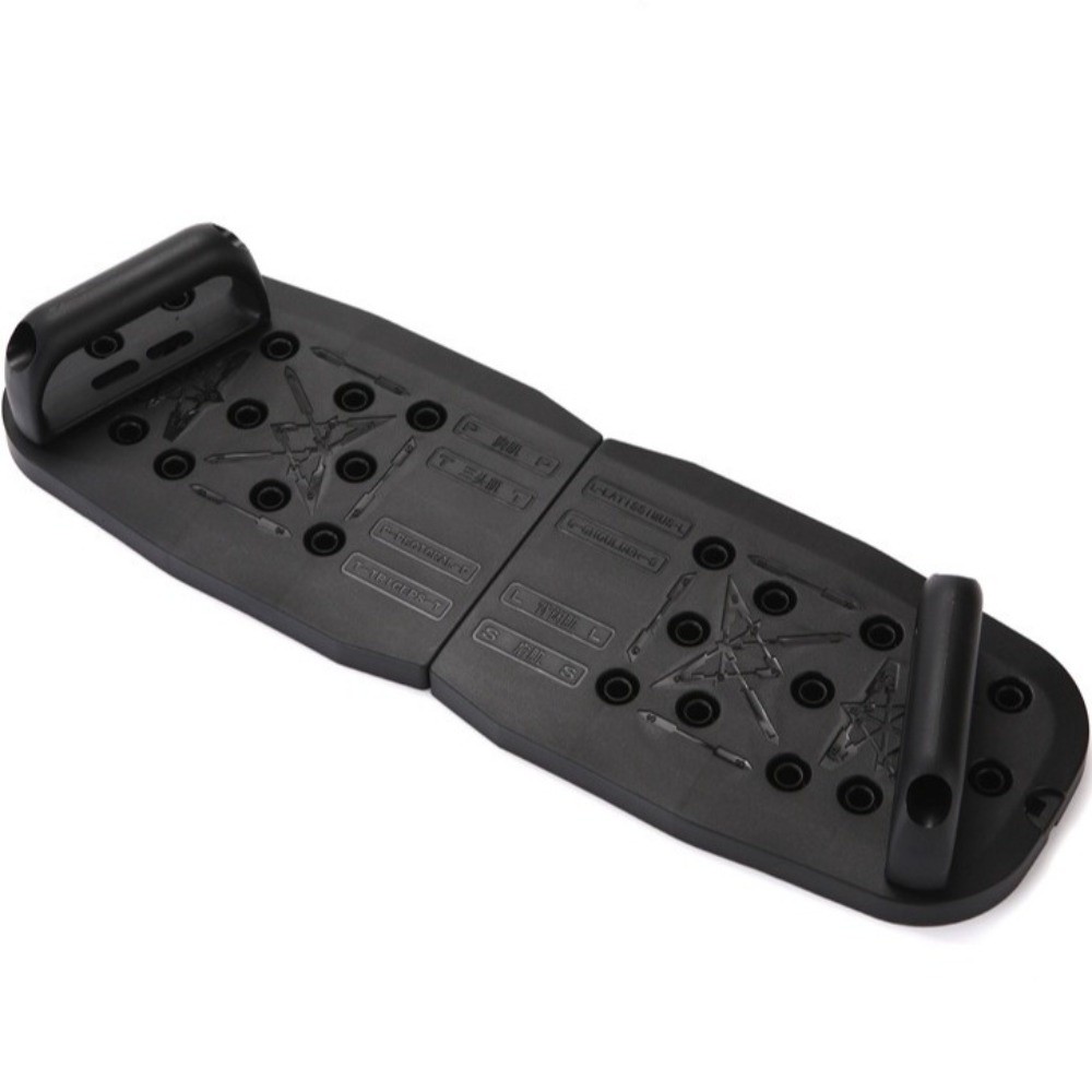 Push Up Board - 滑り止め加工のプッシュアップボード。ハンドル付きで折りたたみ可能。持ち運び可能な腹筋トレーニング用プッシュアップスタンド。