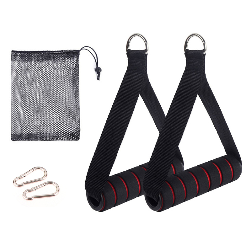 【F】頑丈なケーブルマシン用ハンドル。フック付きDリング、金 - Yoga Fitness Resistance Band のレビューと価格