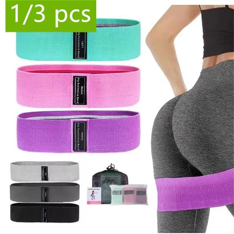 ファブリックレジスタンスヒップバンド、臀筋太もも用弾性ワーク - Yoga Fitness Resistance Band のレビューと価格