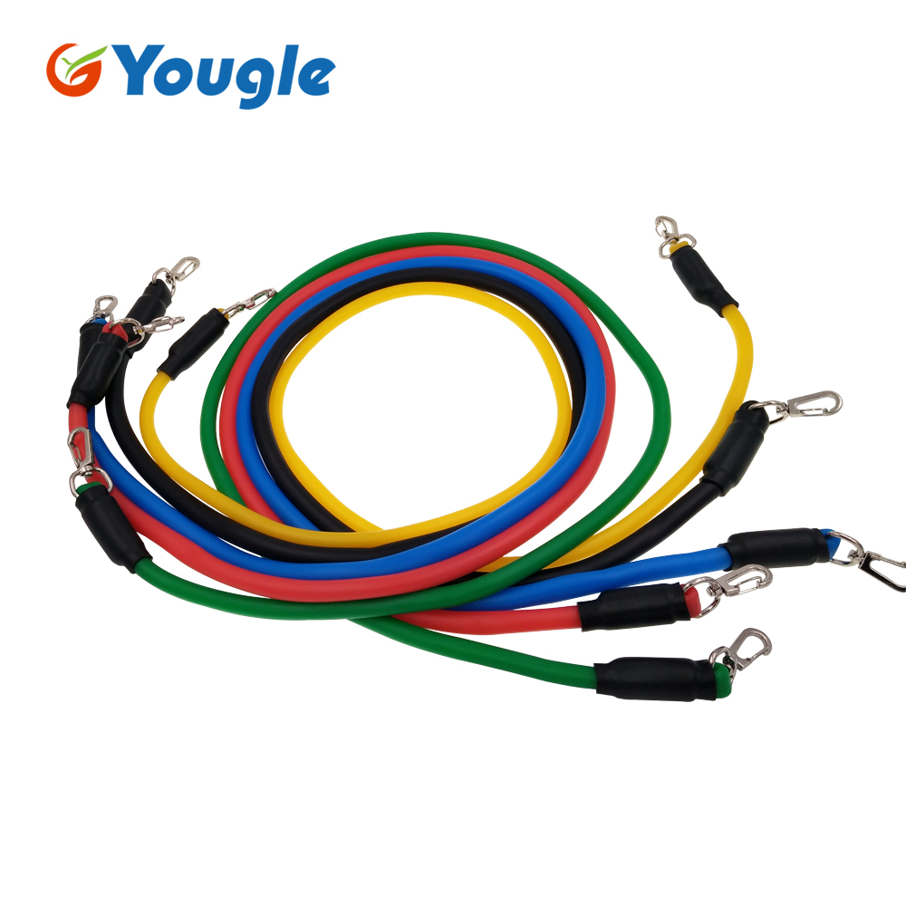 Yougle 11ピース/セットプルロープフィットネスエクサ - Yoga Fitness Resistance Band のレビューと価格