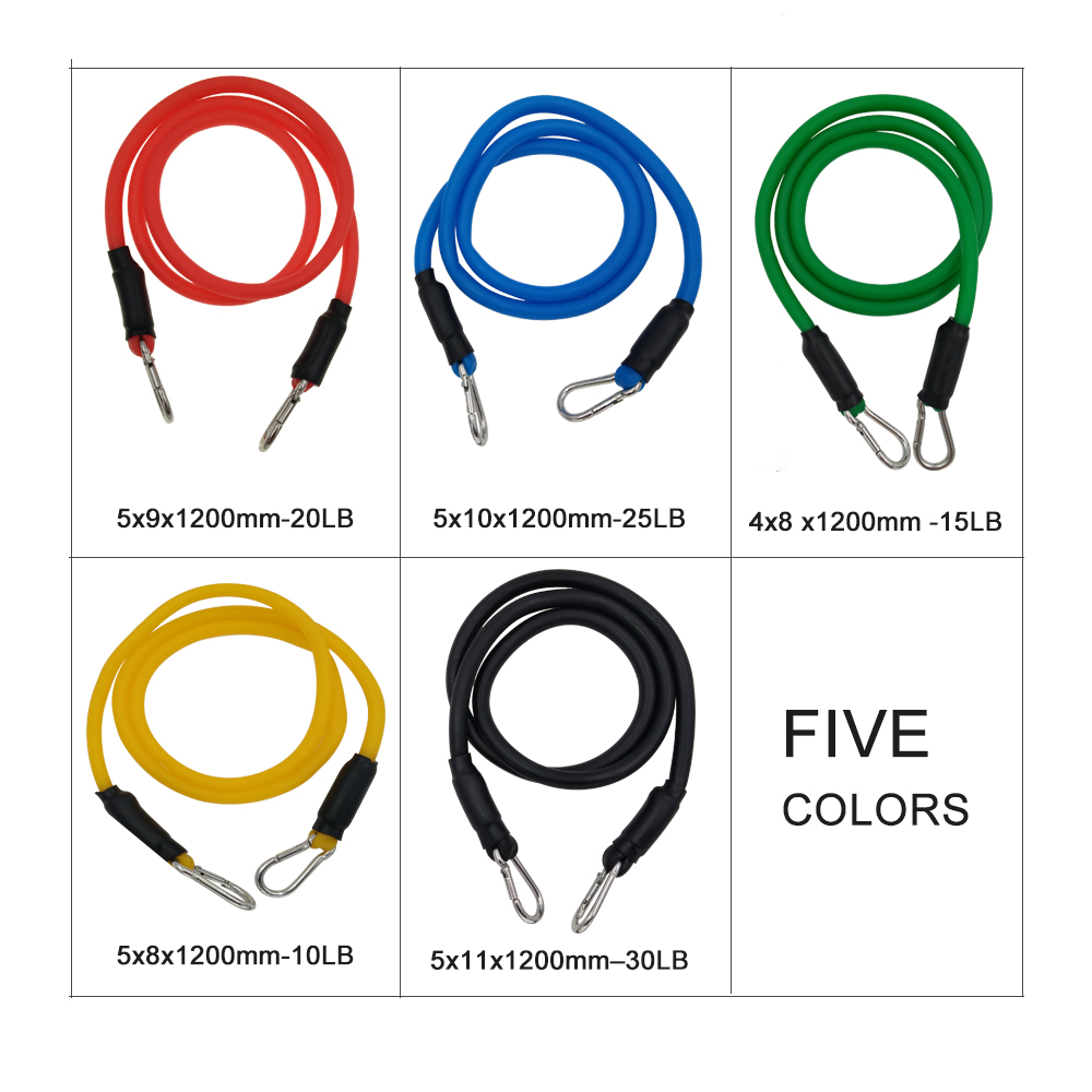Yougle 11ピース/セットプルロープフィットネスエクサ - Yoga Fitness Resistance Band のレビューと価格
